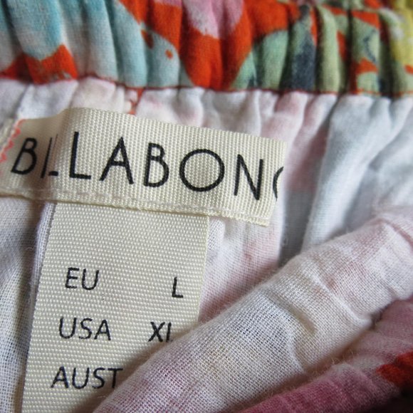 BILLABONG - COTTON - DRAWSTRING WAIST LONG SKIRT - SIZE LARGE - Picture 6 of 6